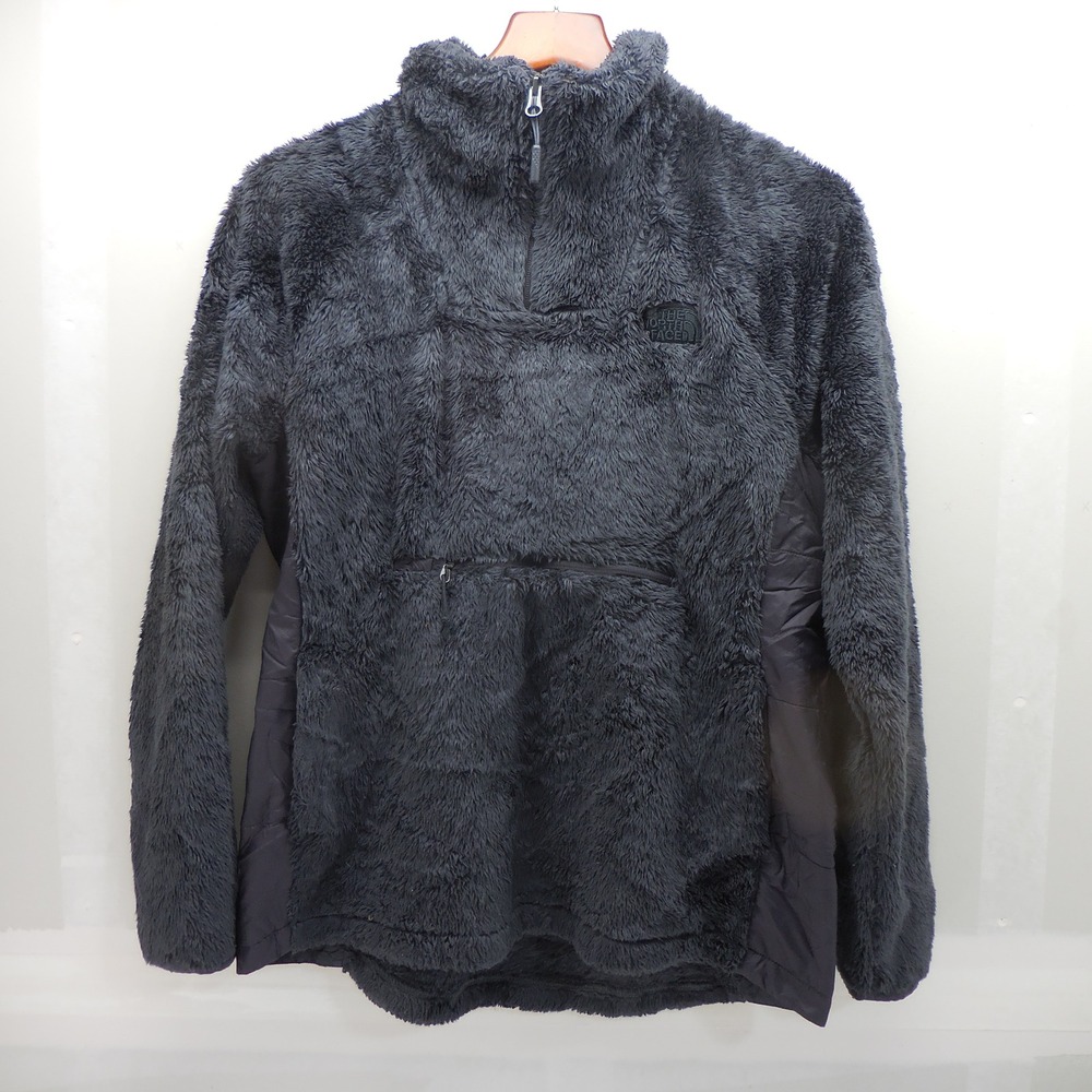 The North Face Womens Large Grey High Pile Fleece Quarter Zip Pullover Osito